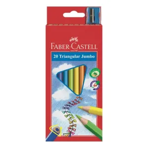 FABER CASTELL - 
ECO pastelky Faber-Castell trojhranné se struhadlem 12ks, barevné