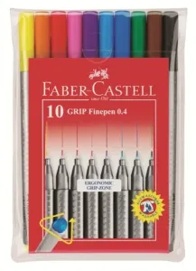 Grip Finepen popisovače 0.4 mm 10 barevné (Faber Castel - Popisovač)