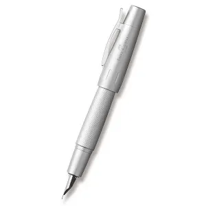 Plnicí pero Faber-Castell E-motion Pure Silver 0021/14867 - hrot M (střední) + 5 let záruka, pojištění a dárek ZDARMA