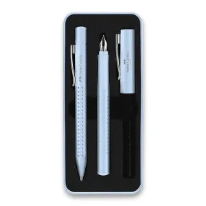 Sada Plnicí a kuličkové pero Faber-Castell Grip Edition 2010 0021/20152 - Sada Faber-Castell Grip Edition 2010 plnicí pero a kuličkové pero, výběr barev světle modrá + 5 let záruka, pojištění a dárek ZDARMA