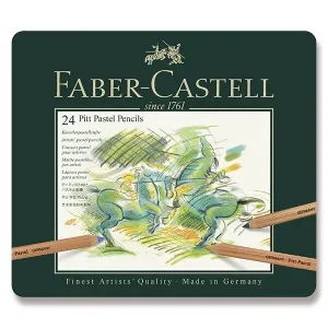Sada Umělecké pastely Faber-Castell Pitt Pastel v plechové krabičce - 24 barev 0086/1121240 + 5 let záruka, pojištění a dárek ZDARMA