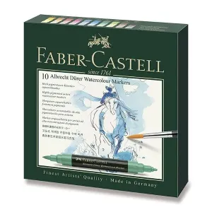 Sada Akvarelové popisovače Faber-Castell Albrecht Dürer - 10 barev 0074/1603100 + 5 let záruka, pojištění a dárek ZDARMA