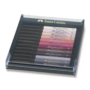 Sada Popisovač Faber-Castell Pitt Artist Pen Brush - 12ks 0074/2674240 + 5 let záruka, pojištění a dárek ZDARMA