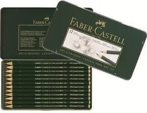 FABER-CASTELL Castell 9000 Art v plechové krabičce, šestihranná - sada 12 ks