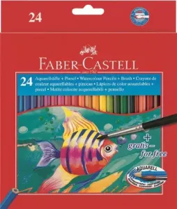 Pastelky akvarelové set 24 barevné v pap.krab. (Faber Castel - Pastelky)