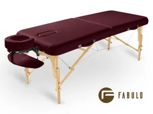 Fabulo GURU Set dřevěný masážní stůl Barva: bordová