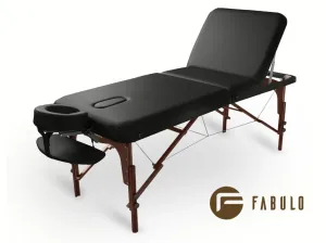 Fabulo, USA Dřevěný masážní stůl Fabulo DIABLO Plus Set (192x76cm, 4 barvy) Barva: černá