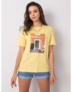 Dámské tričko s potiskem GLORIA žluté