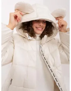 Dámská bunda s kapucí prošívaná zimní ISIKA světle béžová