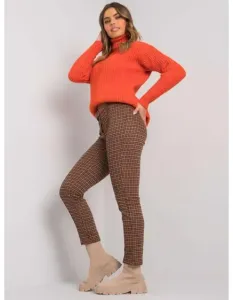 Dámské kalhoty s páskem LANTANA oranžovo-béžové