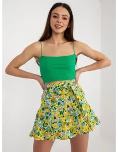 Dámské sukně květovaná ERIKA žlutozelená