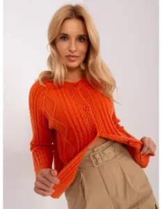 Dámský svetr na knoflíky KAL oranžový