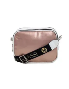 Dámská kabelka s odnímatelným popruhem LAUREN bílo-růžová