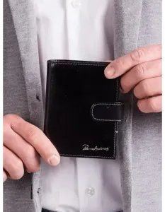 Černá elegantní pánská kožená peněženka