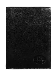 Pánská vertikální kožená peněženka černá bez zapínání