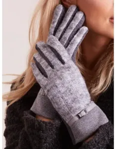 Dámské rukavice s pletenou vložkou VALERIE tmavě šedé