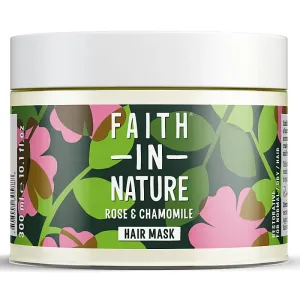 Faith in Nature Regenerační přírodní maska pro normální a suché vlasy Růže a heřmánek (Hair Mask) 300 ml