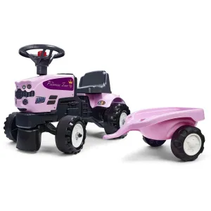 Falk Odstrkovadlo - traktor Princess s valníkem růžové