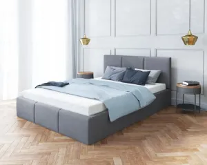FDM Čalouněná manželská postel FRESIA | 140 x 200 cm Barva: Šedá