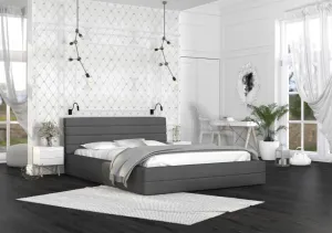 FDM Čalouněná manželská postel VIRGINIA | 140 x 200 cm Barva: Grafit