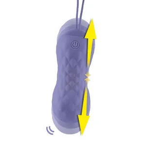 FEELZTOYS Jivy - nabíjecí vibrační vajíčko s posuvem na dálkové ovládání (fialové)