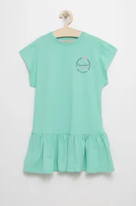 Dětské bavlněné šaty Femi Stories tyrkysová barva, mini #2018000