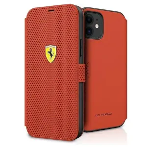 Ferrari Off Track Perforované pouzdro pro iPhone 12 mini - červené