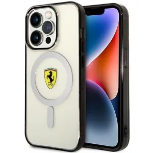Ferrari Outline MagSafe pouzdro pro iPhone 14 Pro Max - průhledné