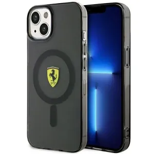 Průsvitné pouzdro Ferrari MagSafe pro iPhone 14 - černé