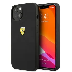Silikonové pouzdro Ferrari pro iPhone 13 - černé