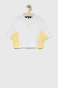 Dětské bavlněné tričko Fila bílá barva #4939963