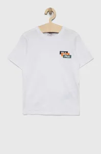Dětské bavlněné tričko Fila bílá barva, s potiskem #5213223