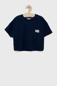Dětské bavlněné tričko Fila tmavomodrá barva #1991086