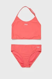 Dvoudílné dětské plavky Fila růžová barva #6048580