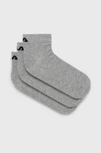 Ponožky Fila (3-pack) pánské, šedá barva