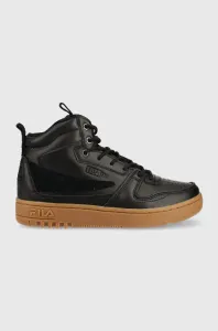 Kožené sneakers boty Fila černá barva #5550223