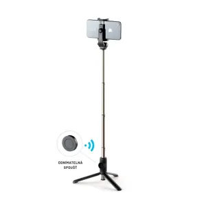 FIXED Snap Lite Selfie tyč s tripodem a bezdrátovou spouští, černá