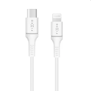 Fixed datový a nabíjecí kabel, USB-C -> Lightning (MFI), podpora PD, 60 W, délka 1 m, bílá