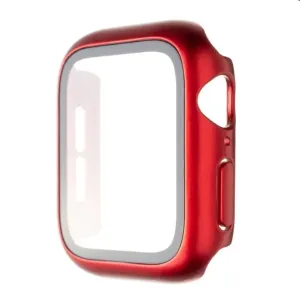 FIXED Pure+ ochranné pouzdro s temperovaným sklem pro Apple Watch 44mm, červené