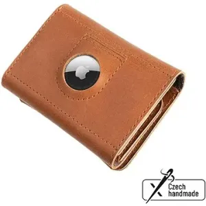 FIXED Tripple Wallet AirTag Kožená peněženka z pravé hovězí kůže hnědá