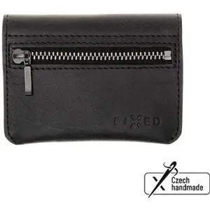 FIXED Tripple Wallet Kožená peněženka z pravé hovězí kůže černá
