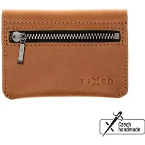 FIXED Tripple Wallet Kožená peněženka z pravé hovězí kůže hnědá