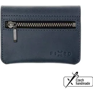 FIXED Tripple Wallet Kožená peněženka z pravé hovězí kůže modrá