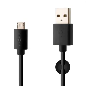 Fixed datový a nabíjecí kabel, USB-A -> micro USB, 20 W, délka 1 m, černá