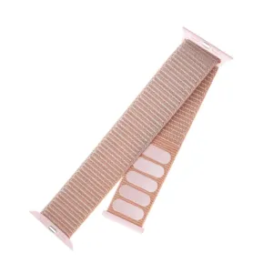 FIXED Nylon Strap nylonový pásek pro Apple Watch 42/44/45mm růžově zlatý