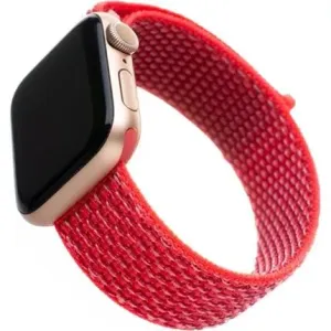 FIXED Nylon Strap nylonový pásek pro Apple Watch 42/44/45mm tmavě růžový