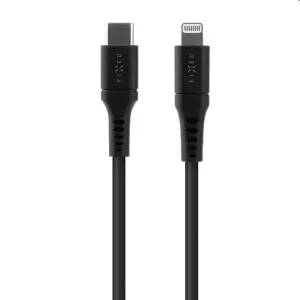 FIXED Cable USB-C/Lightning a podporou PD 0.5m certifikace MFi Liquid silicone černý