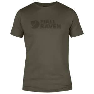Tričko Fjällräven Logo T-shirt - Dark Olive Velikost: S