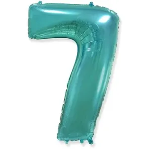 Balón foliový číslice tyrkysová - tiffany 102 cm - 7