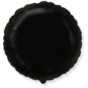 FLEXMETAL Balón foliový kulatý černý 45 cm